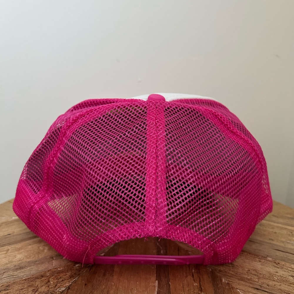 Vans White Front Pink Trucker Hat with Blue-to-Pink Logo - Picture 2 of 4